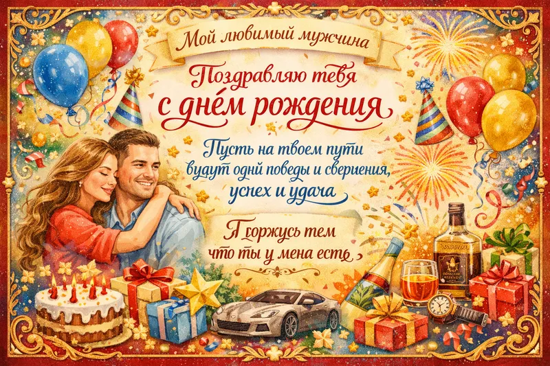 Готовые открытки мужу — открытка 5
