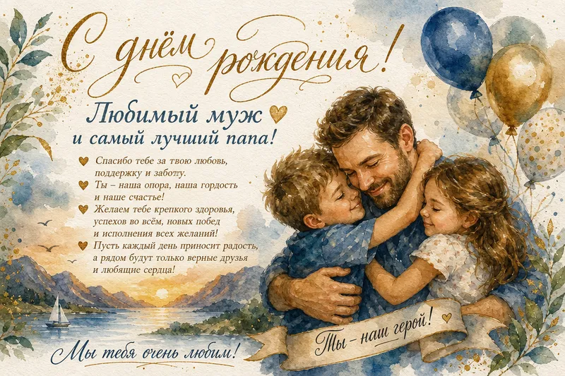 Готовые открытки мужу — открытка 9
