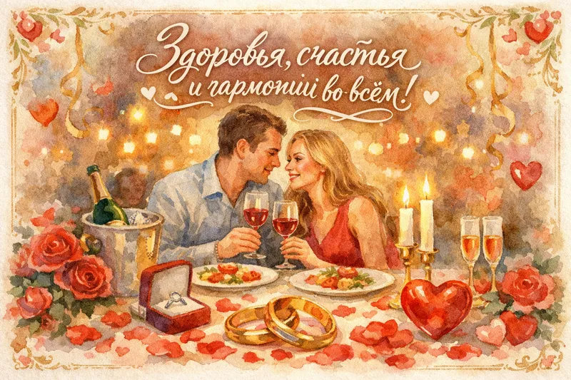 Готовые открытки молодожёнам — открытка 31