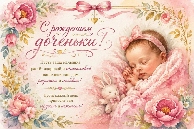 Готовые открытки дочери — открытка 33