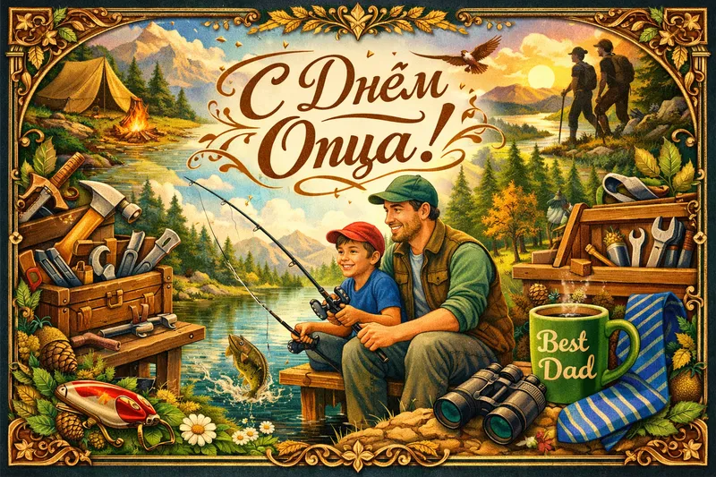 Готовые открытки папе — открытка 4