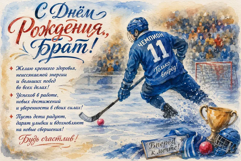 Готовые открытки брату — открытка 7