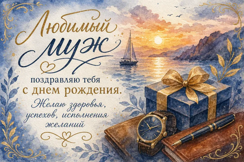 Готовые открытки мужу — открытка 13