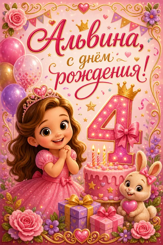 Готовые открытки девочке — открытка 23