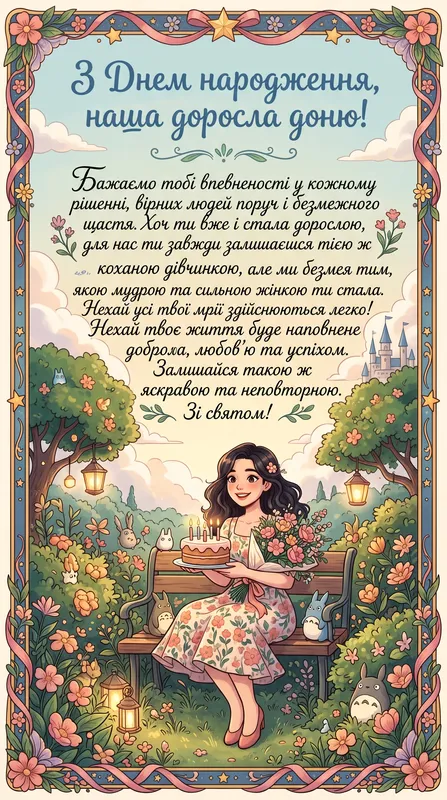 Готовые открытки дочери — открытка 10