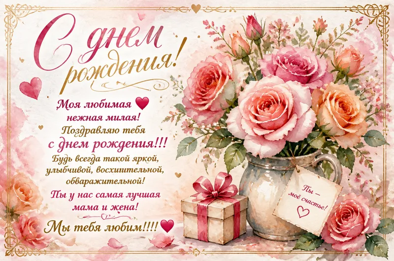 Готовые открытки маме — открытка 31