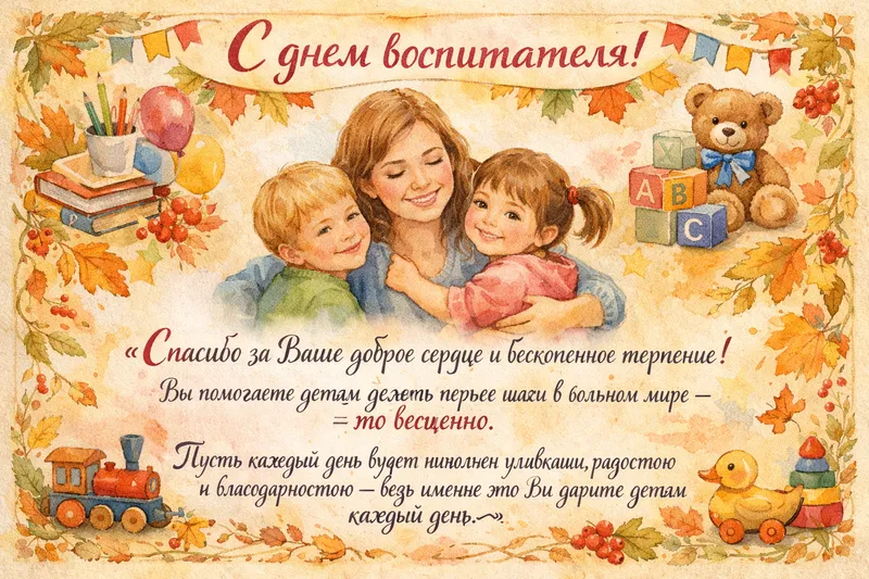 Готовые открытки учителю — открытка 37