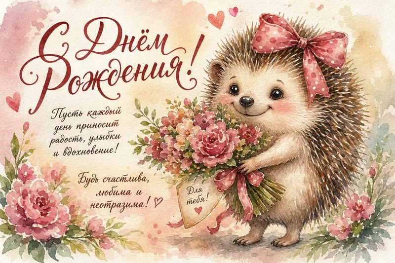 Готовые открытки женщине — открытка 39