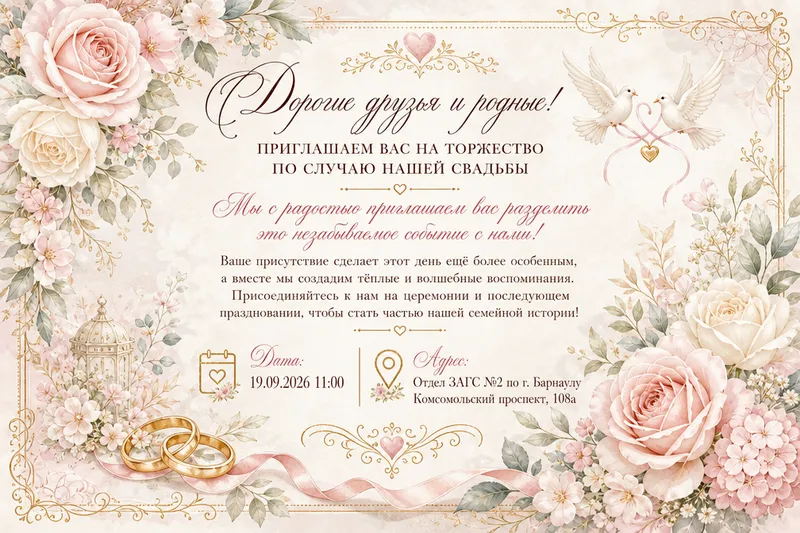 Готовые открытки молодожёнам — открытка 21