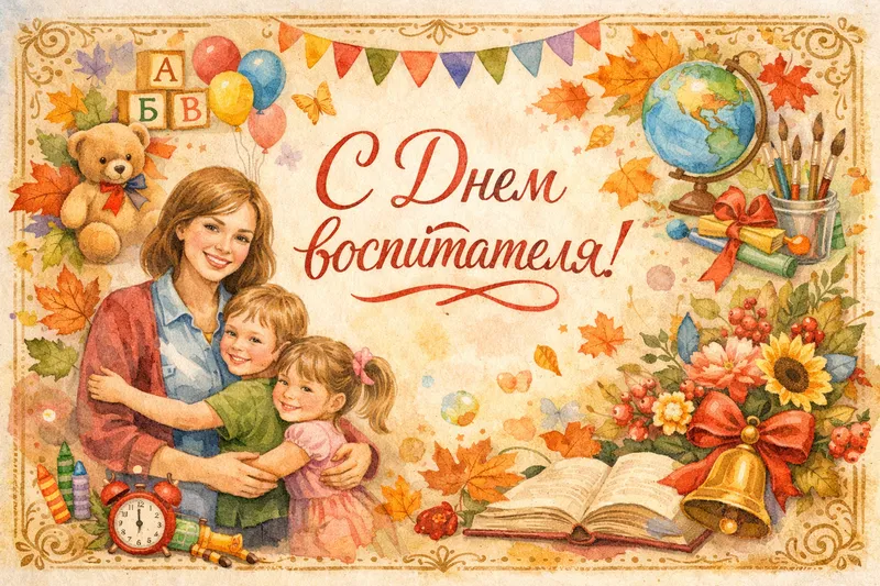 Готовые открытки учителю — открытка 34