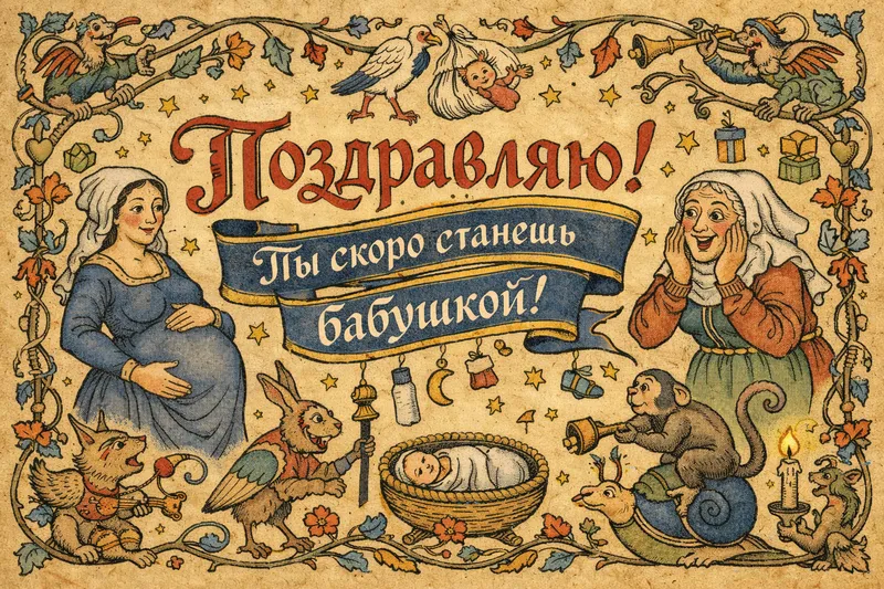 Готовые открытки бабушке — открытка 4