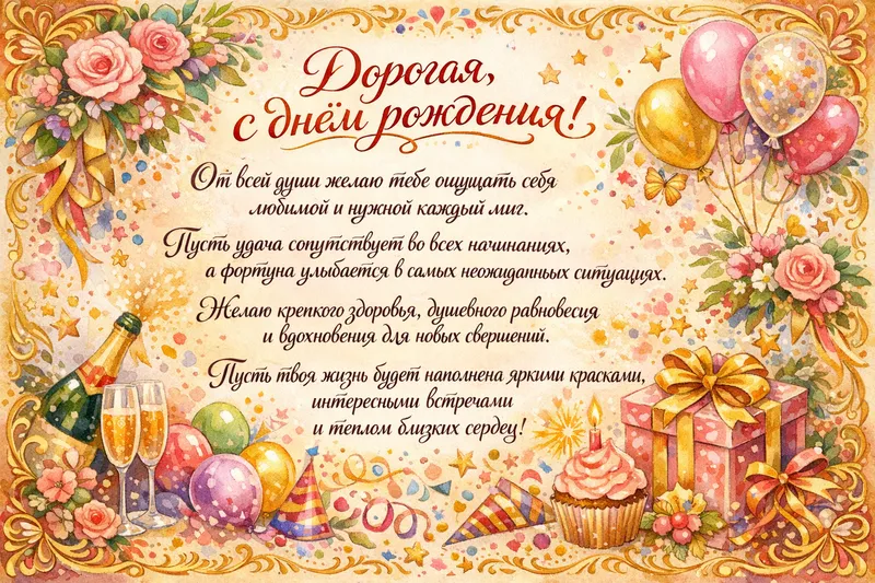 Готовые открытки жене — открытка 3