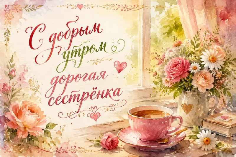 Готовые открытки сестре — открытка 7