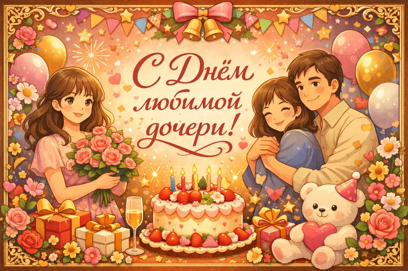 Готовые открытки дочери — открытка 6