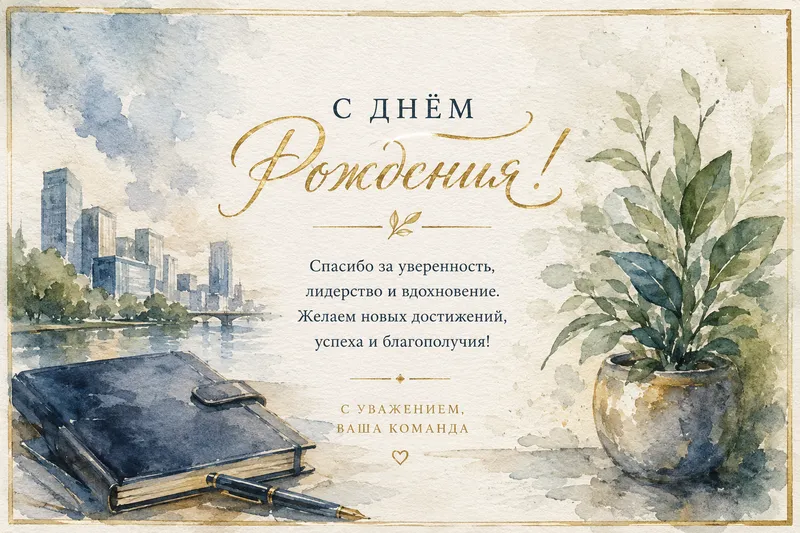 Готовые открытки коллеге — открытка 27