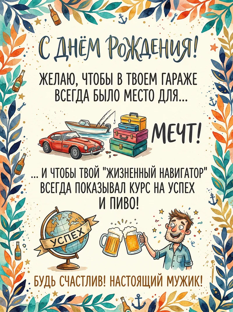 Готовые открытки мужчине — открытка 3