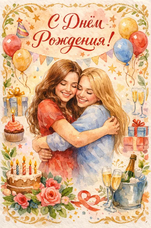 Готовые открытки другу — открытка 12