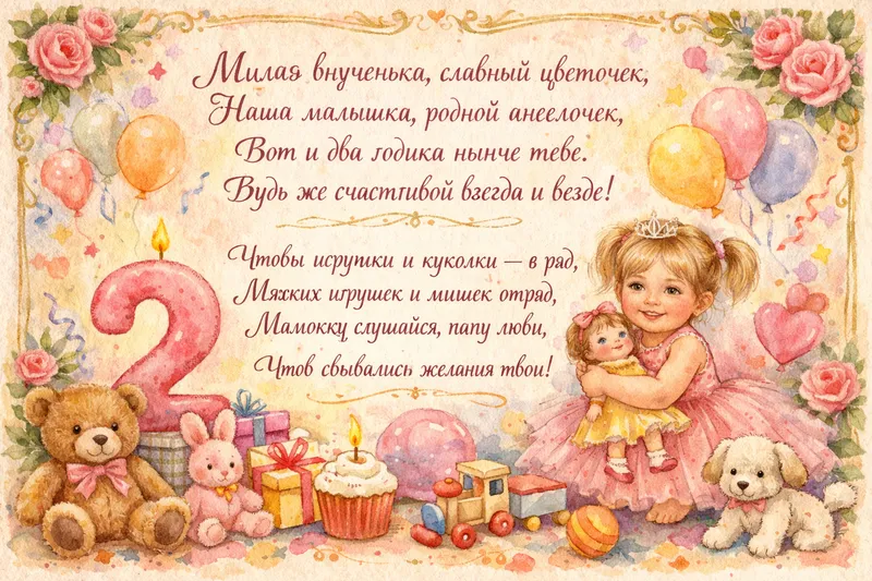 Готовые открытки девочке — открытка 26