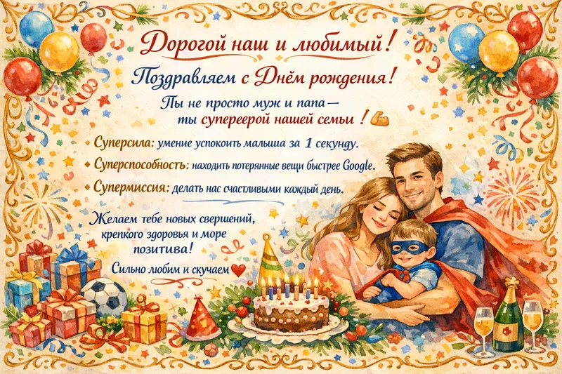 Готовые открытки мужу — открытка 3