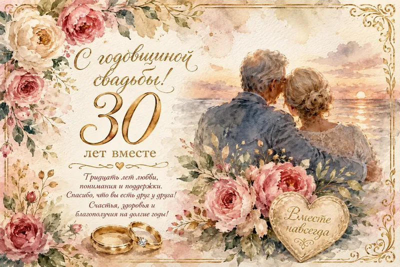 Готовые открытки молодожёнам — открытка 12