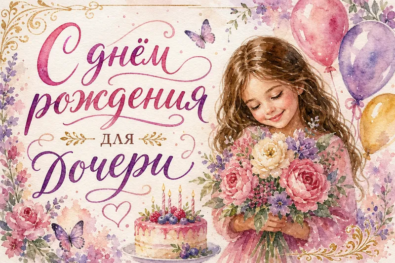 Готовые открытки дочери — открытка 20