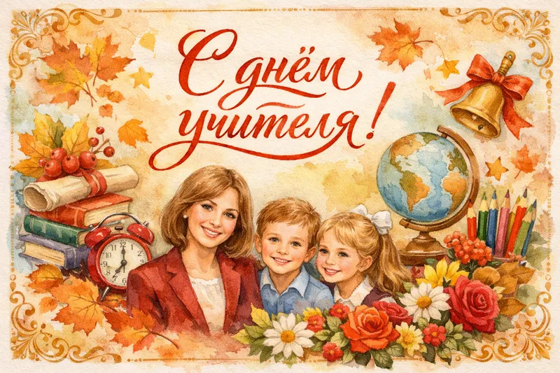 Готовые открытки учителю — открытка 33