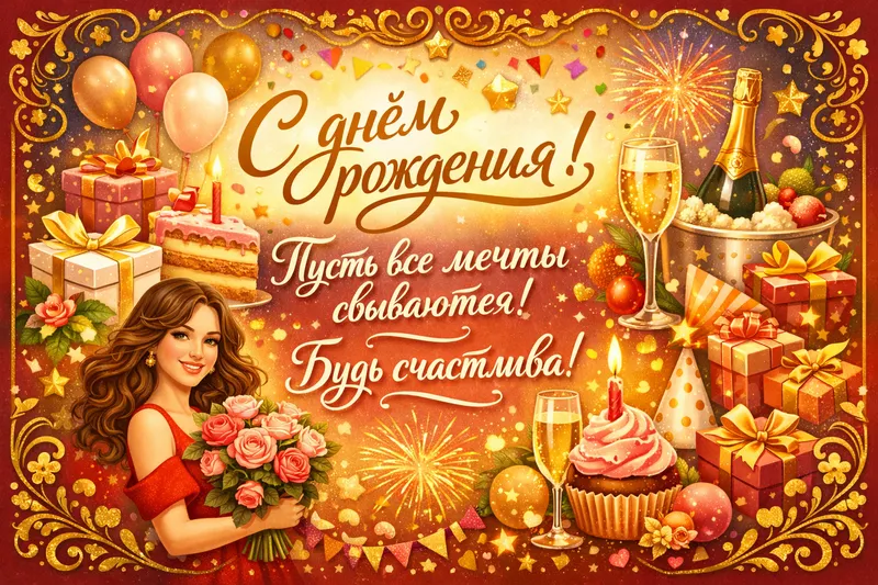 Готовые открытки женщине — открытка 14