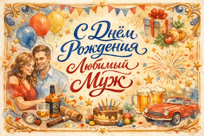 Готовые открытки мужу — открытка 8