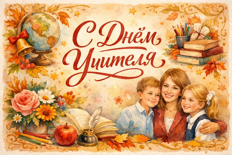Готовые открытки учителю — открытка 23