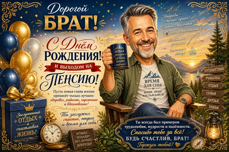 Готовые открытки брату — открытка 11
