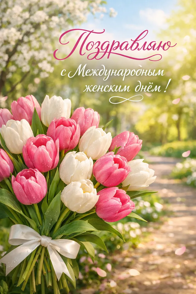 Готовые открытки с 8 Марта — открытка 7