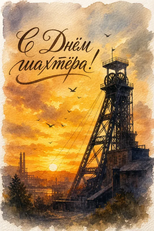 Готовые открытки с Днём шахтёра — открытка 4