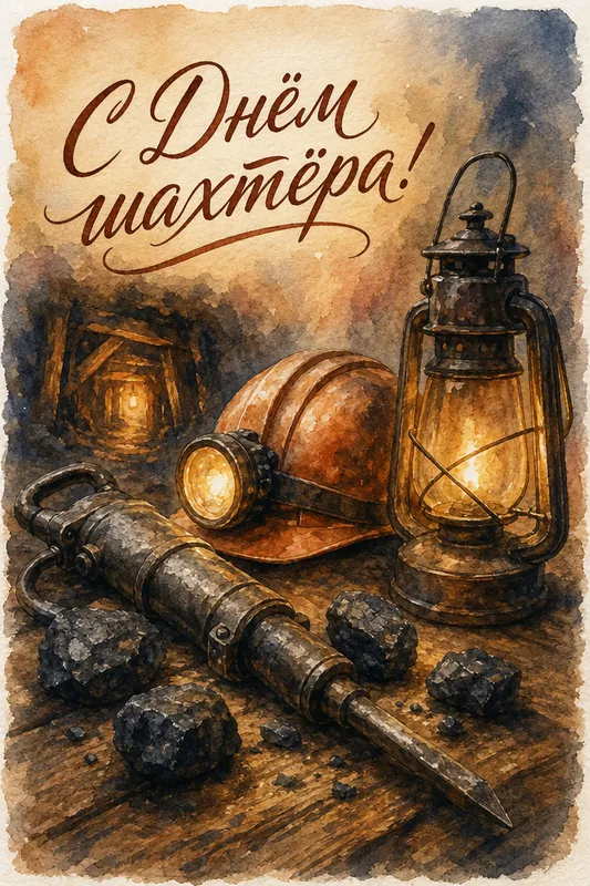 Готовые открытки с Днём шахтёра — открытка 3