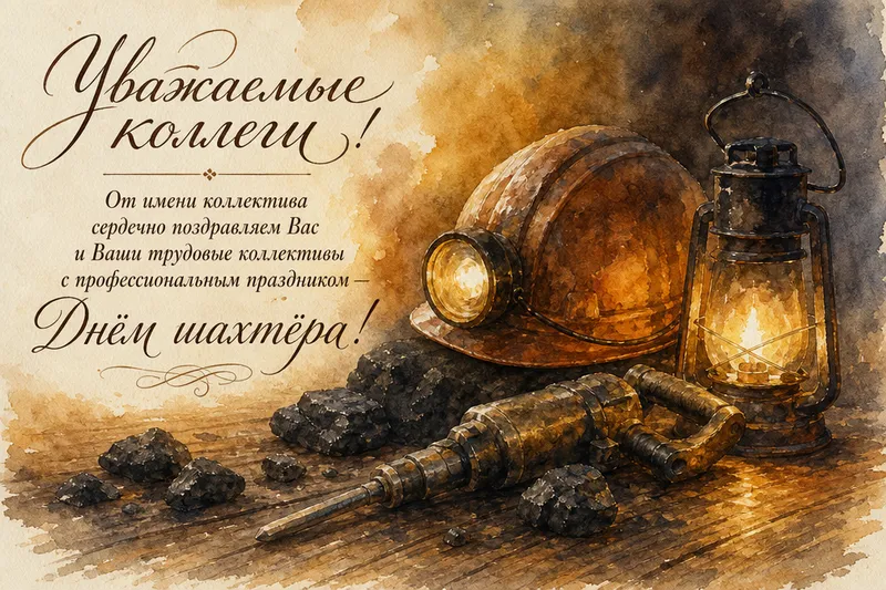 Готовые открытки с Днём шахтёра — открытка 6