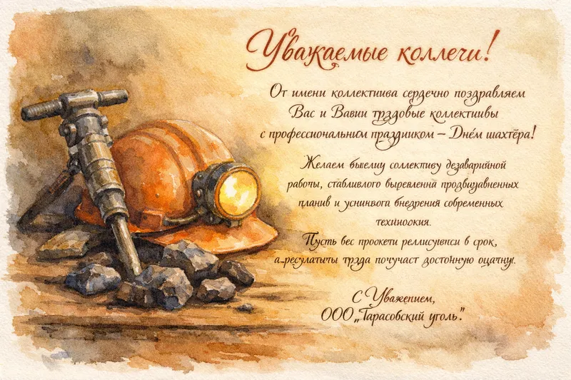 Готовые открытки с Днём шахтёра — открытка 7