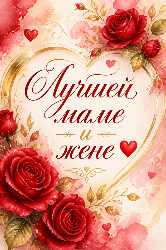 Готовые открытки ко Дню матери — открытка 6
