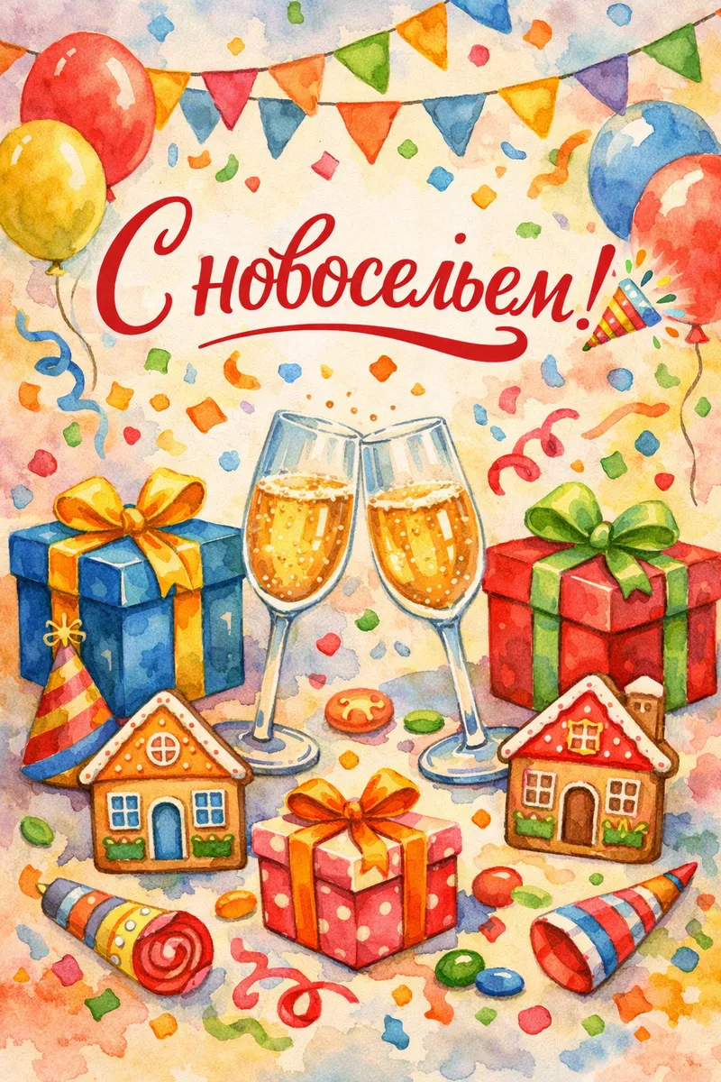 Готовые открытки с новосельем — открытка 5