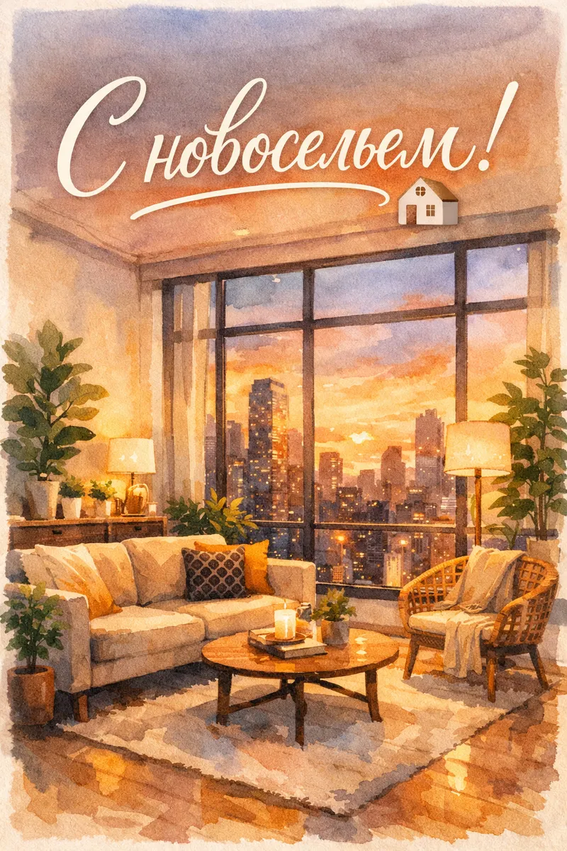 Готовые открытки с новосельем — открытка 4
