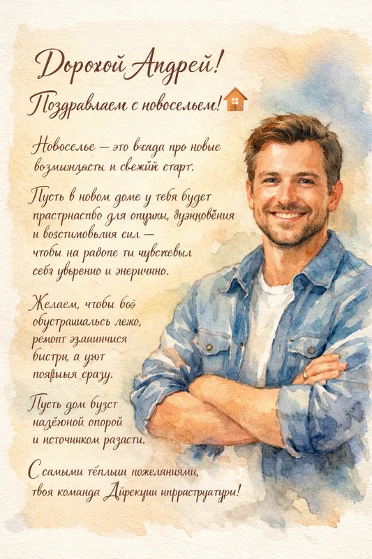 Готовые открытки с новосельем — открытка 10