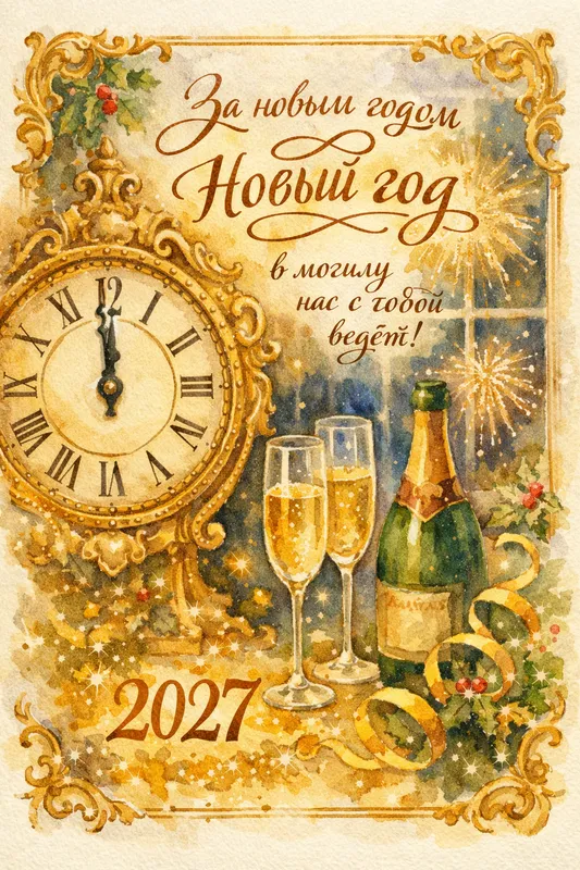 Готовые открытки — Новогодние открытки 2027 — открытка 4