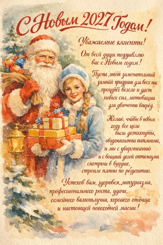 Готовые открытки — Новогодние открытки 2027 — открытка 2