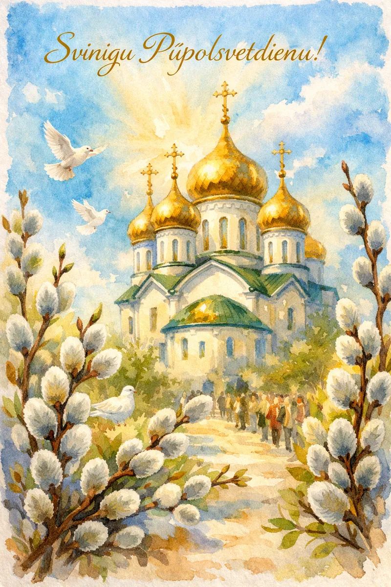 Готовые открытки с Вербным воскресеньем — открытка 3