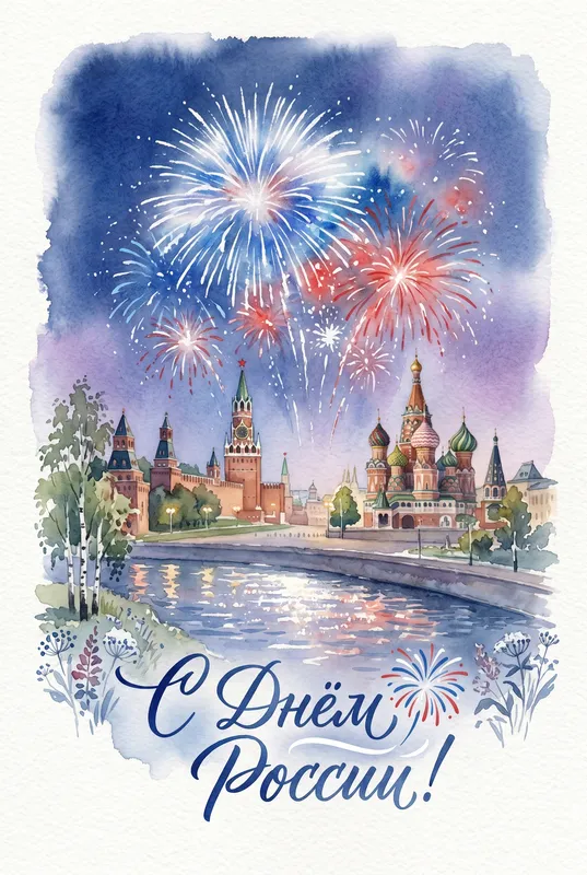 Готовые открытки ко Дню России — открытка 19