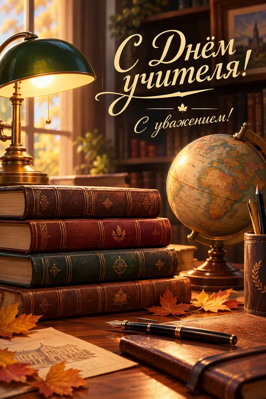 Готовые открытки с Днём учителя учителю — открытка 4