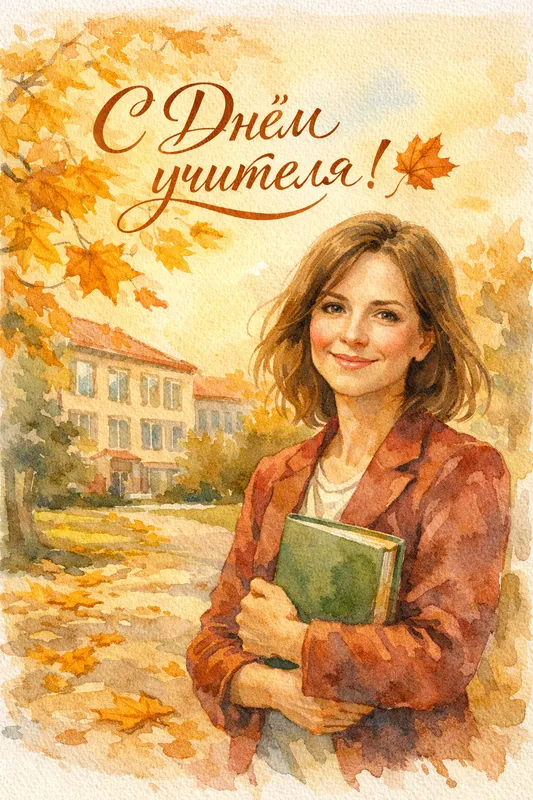 Готовые открытки с Днём учителя — открытка 1