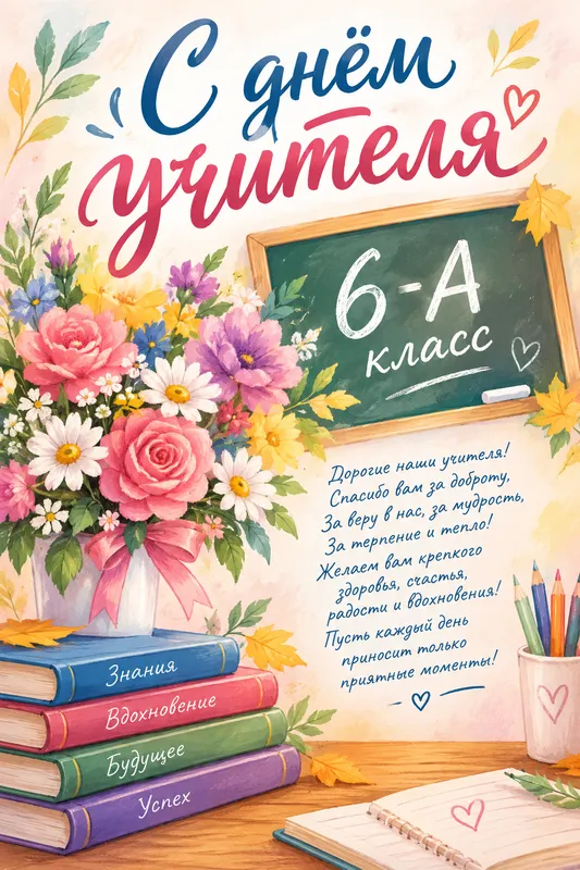 Готовые открытки с Днём учителя учителю — открытка 1