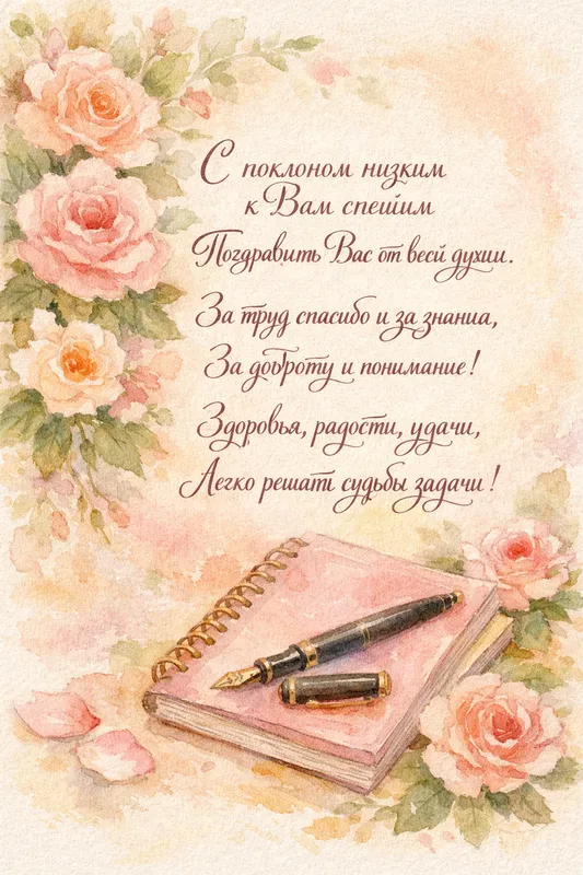 Готовые открытки с Днём учителя учителю — открытка 2
