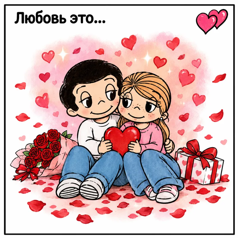 Готовые валентинки — открытки на 14 февраля — открытка 4