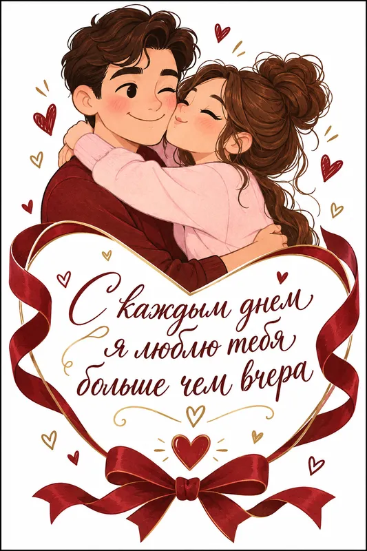 Готовые валентинки — открытки на 14 февраля — открытка 11