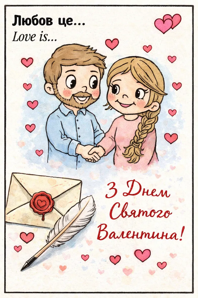 Готовые валентинки — открытки на 14 февраля — открытка 2